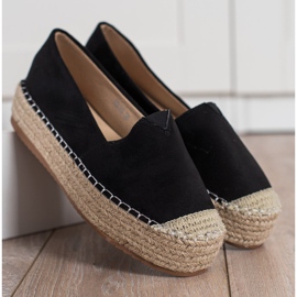 Primavera Espadrilles Sur La Plateforme noir 2