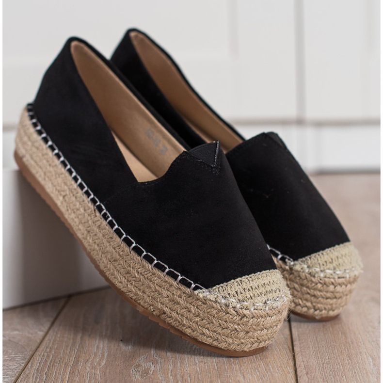 Primavera Espadrilles Sur La Plateforme noir 2