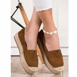 Primavera Espadrilles Sur La Plateforme brun 1