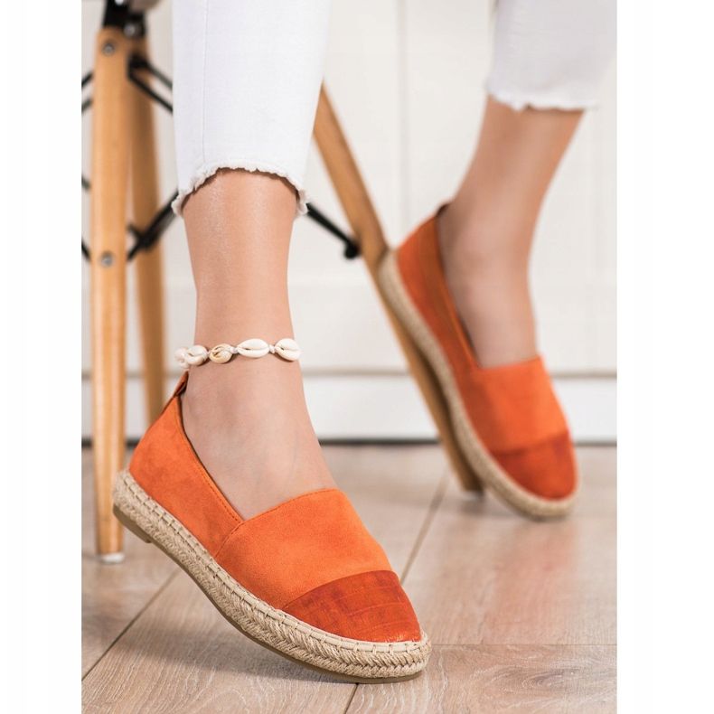 Bestelle Espadrilles En Daim Orange 1