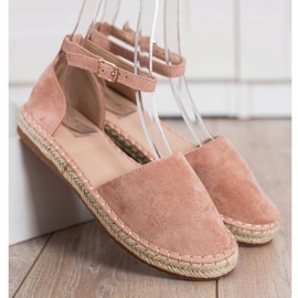 Small Swan Espadrilles confortables en daim rose 3