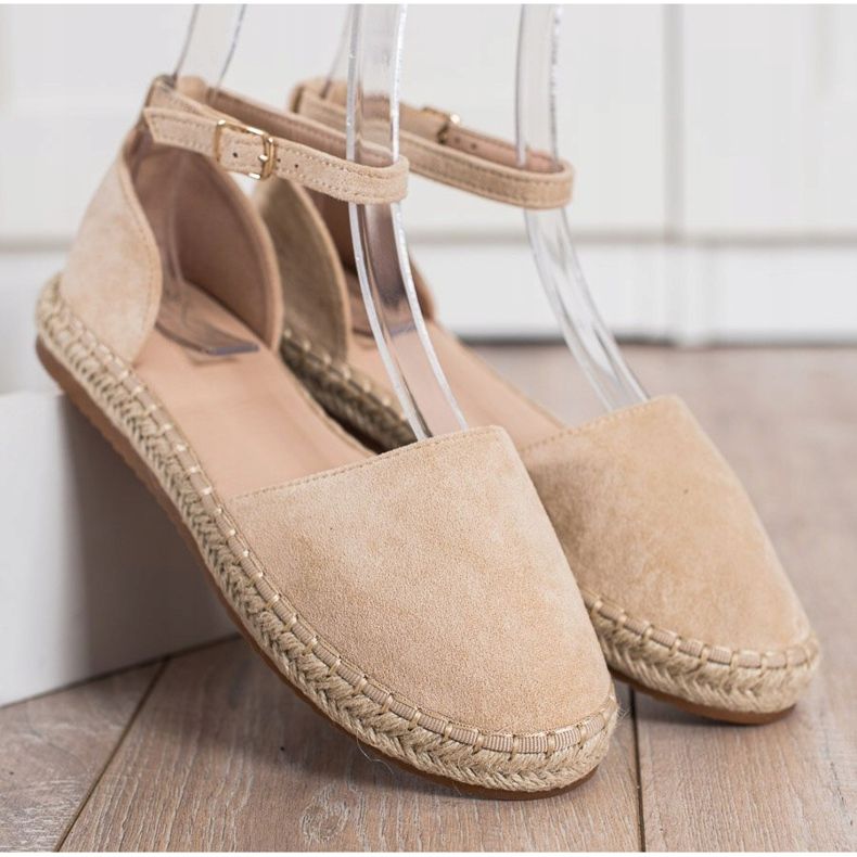 Small Swan Espadrilles confortables en daim brun 2