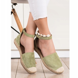 Small Swan Espadrilles vertes à boucle 1