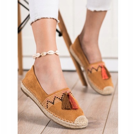Melisa Espadrilles à franges brun 1