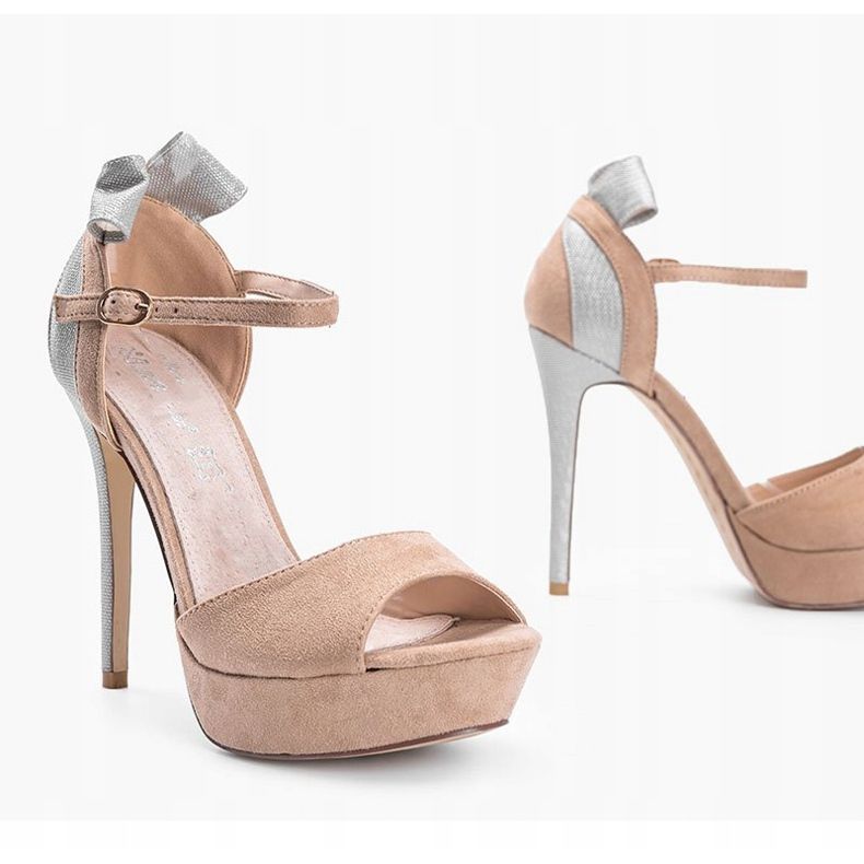 Sandales beiges sur épingle Mistery 1