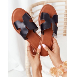 Chaussons Femme Cuir Noir Seres 2