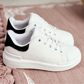 FRROCK Chaussures de sport jeunesse pour enfant Bilbo blanches le noir 1