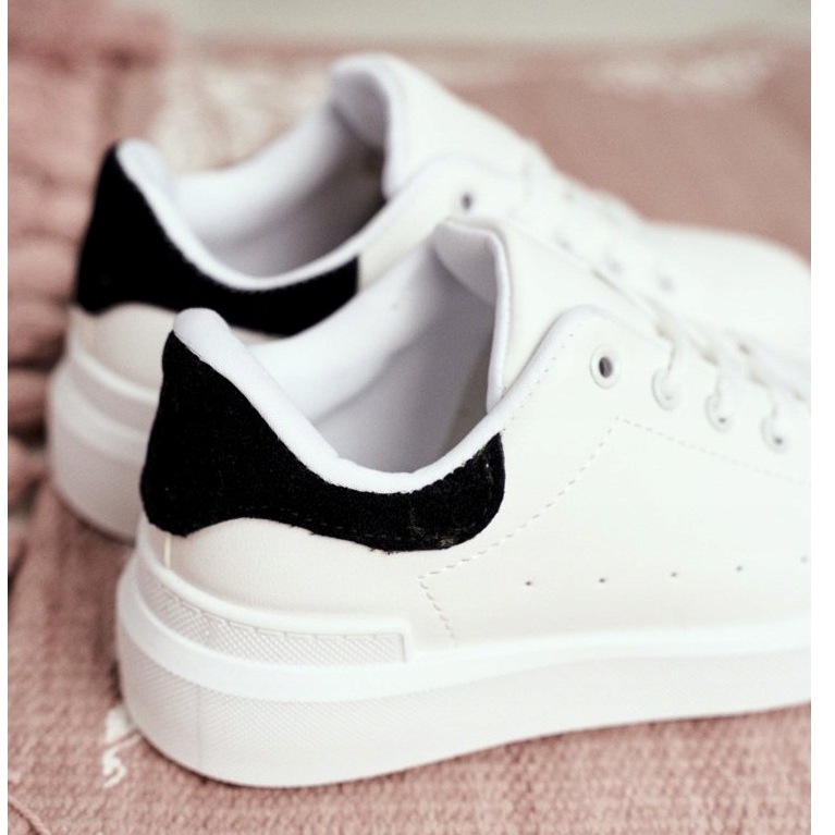 FRROCK Chaussures de sport jeunesse pour enfant Bilbo blanches le noir 3