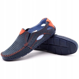 Olivier Chaussures homme mocassins 901 bleu marine avec rouge 3 Olivier Chaussures homme mocassins 901 bleu marine avec rouge 3