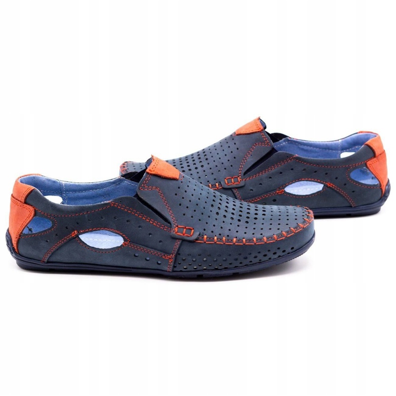 Olivier Chaussures homme mocassins 901 bleu marine avec rouge 5 Olivier Chaussures homme mocassins 901 bleu marine avec rouge 5