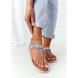 S.Barski Sandales Tongs Avec Zircone S. Barski 701-12 Gris 2 S.Barski Sandales Tongs Avec Zircone S. Barski 701-12 Gris 2