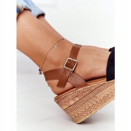 S.Barski Sandales Noires Sur Compensée S. Barski GD-38 brun 1