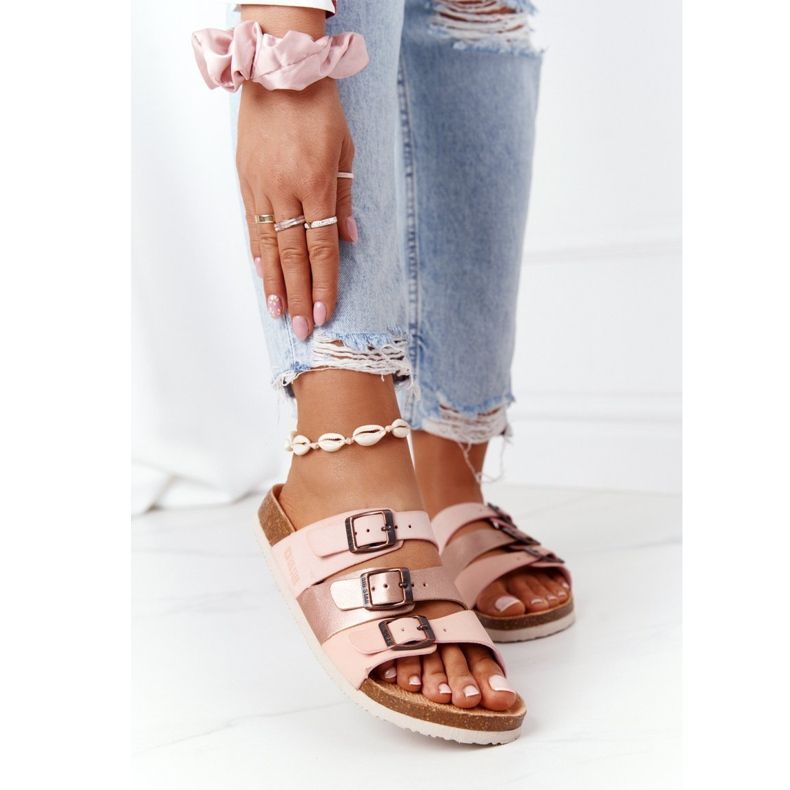 Chaussons profilés en cuir Big Star HH274586 Rose-Cuivre 2