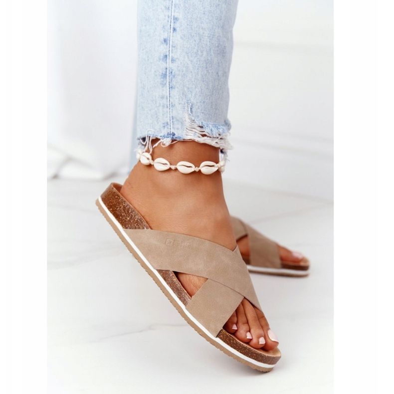 Chaussons profilés en cuir Big Star HH274593 Beige 2 Chaussons profilés en cuir Big Star HH274593 Beige 2