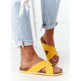 Chaussons profilés en cuir Big Star HH274596 Jaune 2
