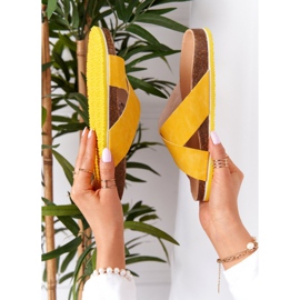 Chaussons profilés en cuir Big Star HH274596 Jaune 1