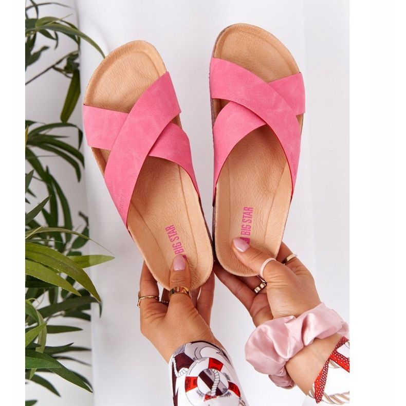 Chaussons Profilés Cuir Big Star HH274597 Fuchsia rose 1