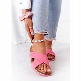 Chaussons Profilés Cuir Big Star HH274597 Fuchsia rose 2