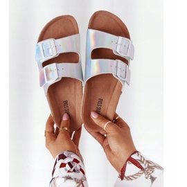 Chaussons profilés en cuir Big Star HH274895 Argent 1