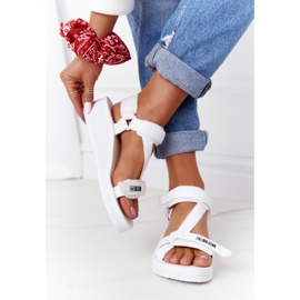 Sandales Mousse Sur Compensée Big Star FF274A351 Blanc blanche 2