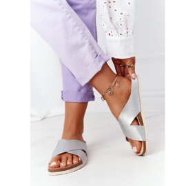 Chaussons profilés en cuir Big Star HH274650 Argent 2 Chaussons profilés en cuir Big Star HH274650 Argent 2