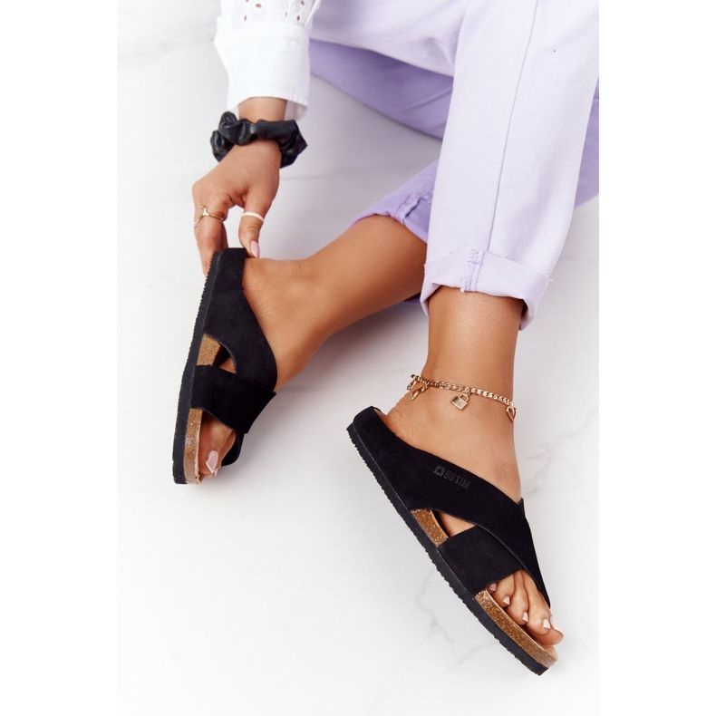 Chaussons profilés en daim Big Star HH274640 Noir le noir 2