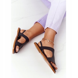 Sandales En Cuir Avec Cuff Big Star HH274715 Noir 1