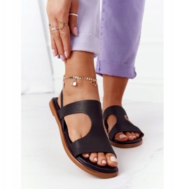 Sandales En Cuir Avec Cuff Big Star HH274715 Noir 2