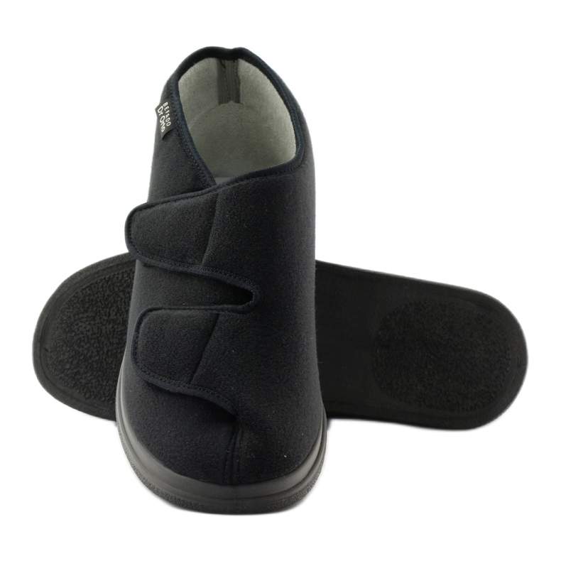 Dr.RORTO BEFADO 986M003 Pantoufles masculines sur les pieds sensibles noirs le noir 4