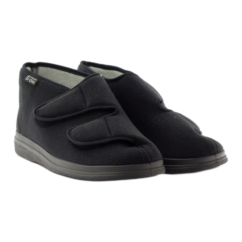 Dr.RORTO BEFADO 986M003 Pantoufles masculines sur les pieds sensibles noirs le noir 5