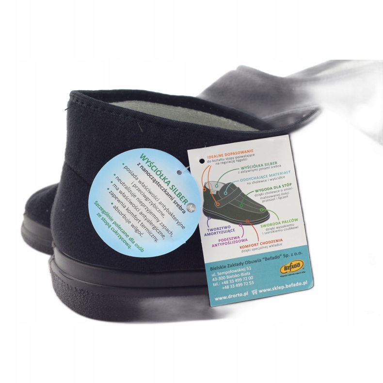 Dr.RORTO BEFADO 986M003 Pantoufles masculines sur les pieds sensibles noirs le noir 6