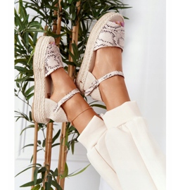 Sandales Sur La Plateforme Avec Motif Serpent Beige Tressé Megara brun 1