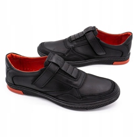 Polbut Chaussures décontractées en cuir pour hommes 2102 noir le noir 4