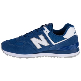 New Balance M ML574ET2 blanche bleu 1