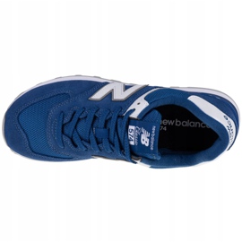New Balance M ML574ET2 blanche bleu 2