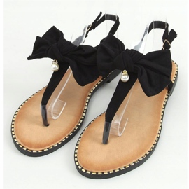 Sandales noires à nœud N-102 Noir le noir 1