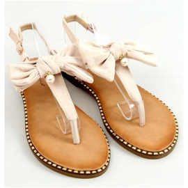 Tongs avec un nœud beige N-102 Beige 1