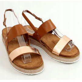 Sandales femme camel 100-138SA-1 Camel brun 1