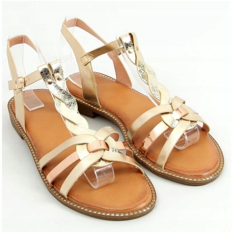 Sandales pour femmes dorées C43 Gold 1