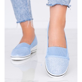 Ballerines bleu brillant sur le coin Glam Star 1