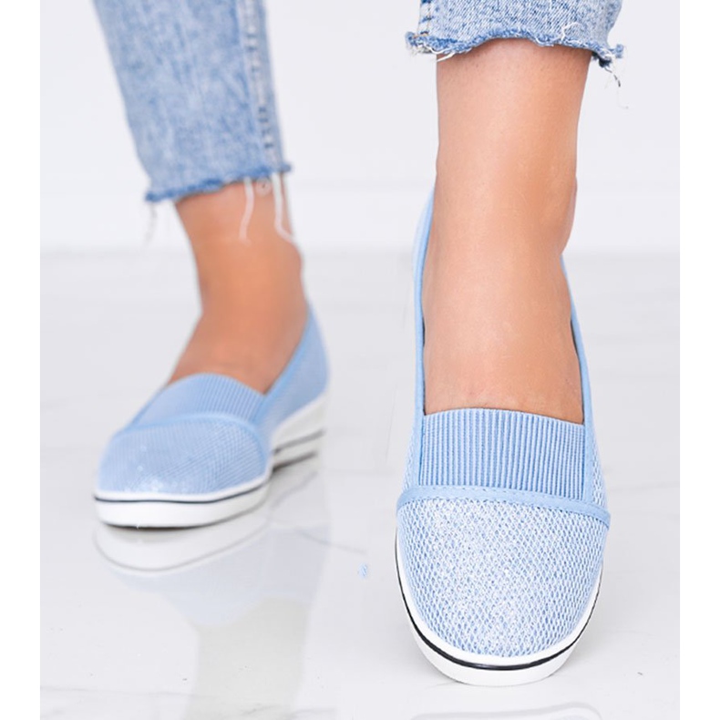 Ballerines bleu brillant sur le coin Glam Star 1