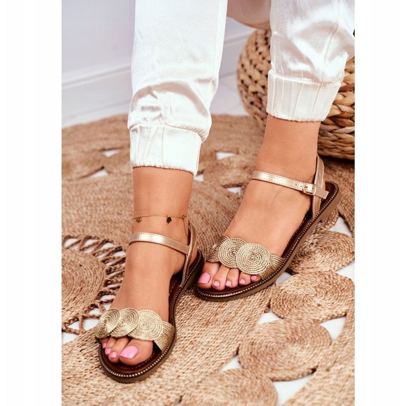 S.Barski Sandales Plates Femme Or Barski Humanity d'or 1