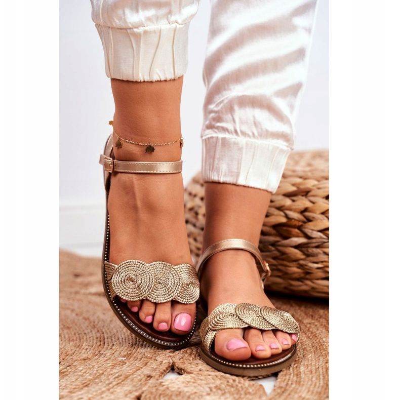 S.Barski Sandales Plates Femme Or Barski Humanity d'or 2