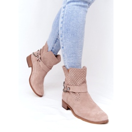 Bottes Printemps Ajourées Lewski Shoes 2905-0 Beige 3