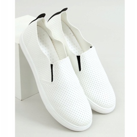Baskets slip-on blanches LA45 Noir 1