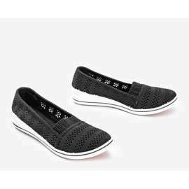 Sneakers Slip On noires sur la semelle compensée SoHo 1
