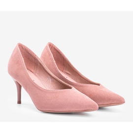 Escarpins roses sur un talon Snaky 1