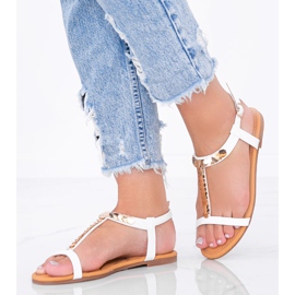 Sandales blanches femme Emmie 1