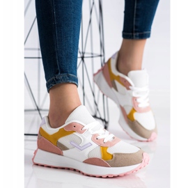 SHELOVET Baskets colorées blanc multicolore 2