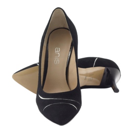 Escarpins pour femmes talons aiguilles Anis 4474 noir argent 3